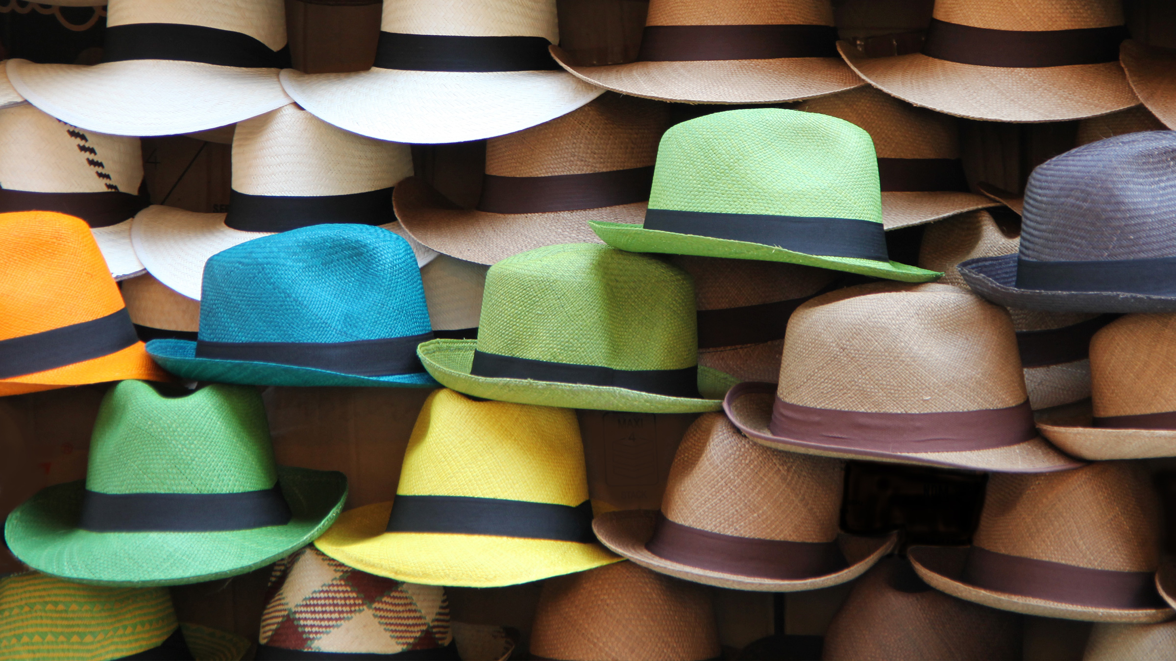 Several stacked hats