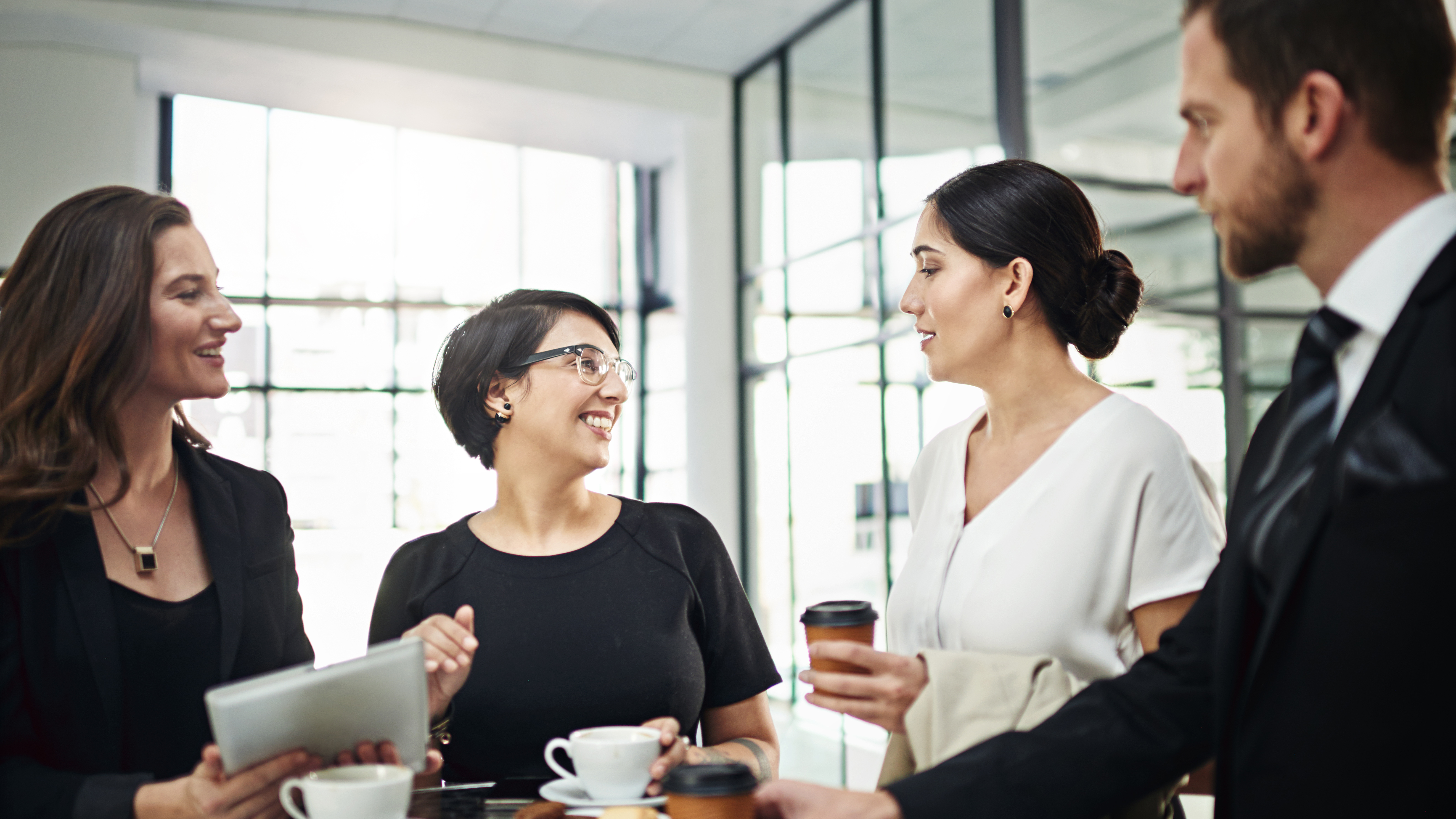 A group of people networking