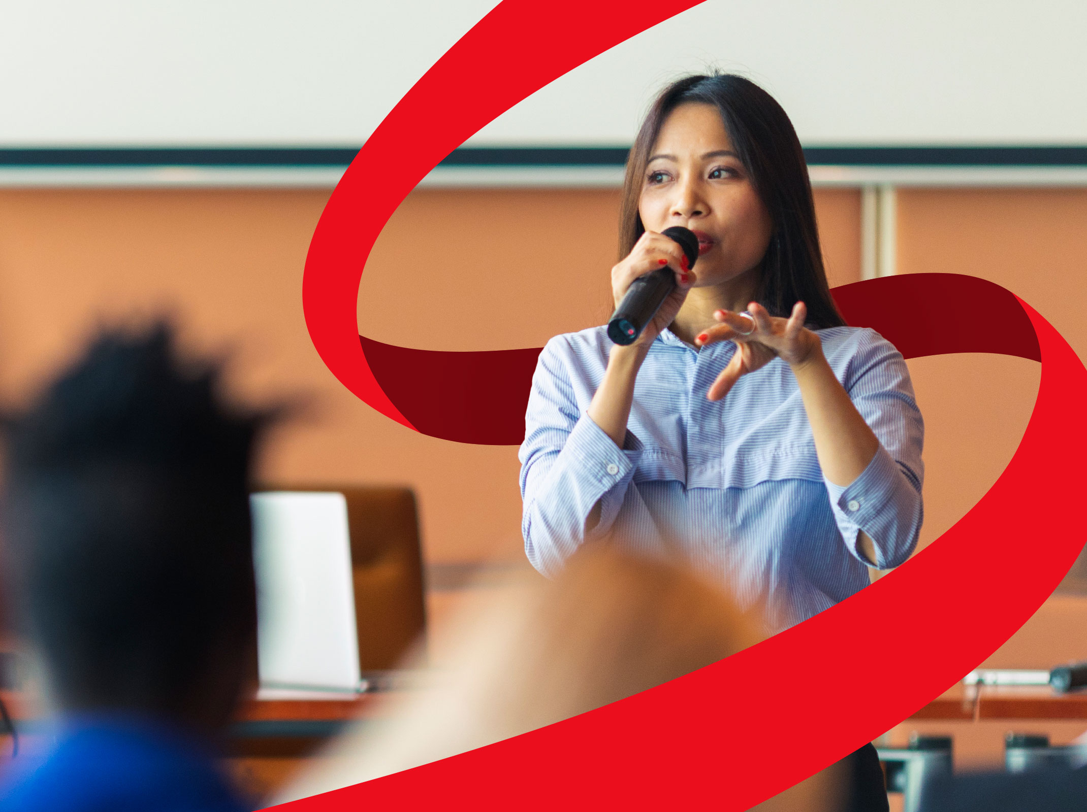 Business professional public speaking without fear